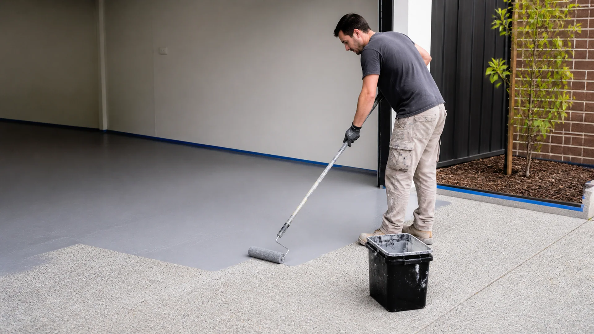 Durable coating applied evenly to prepared concrete