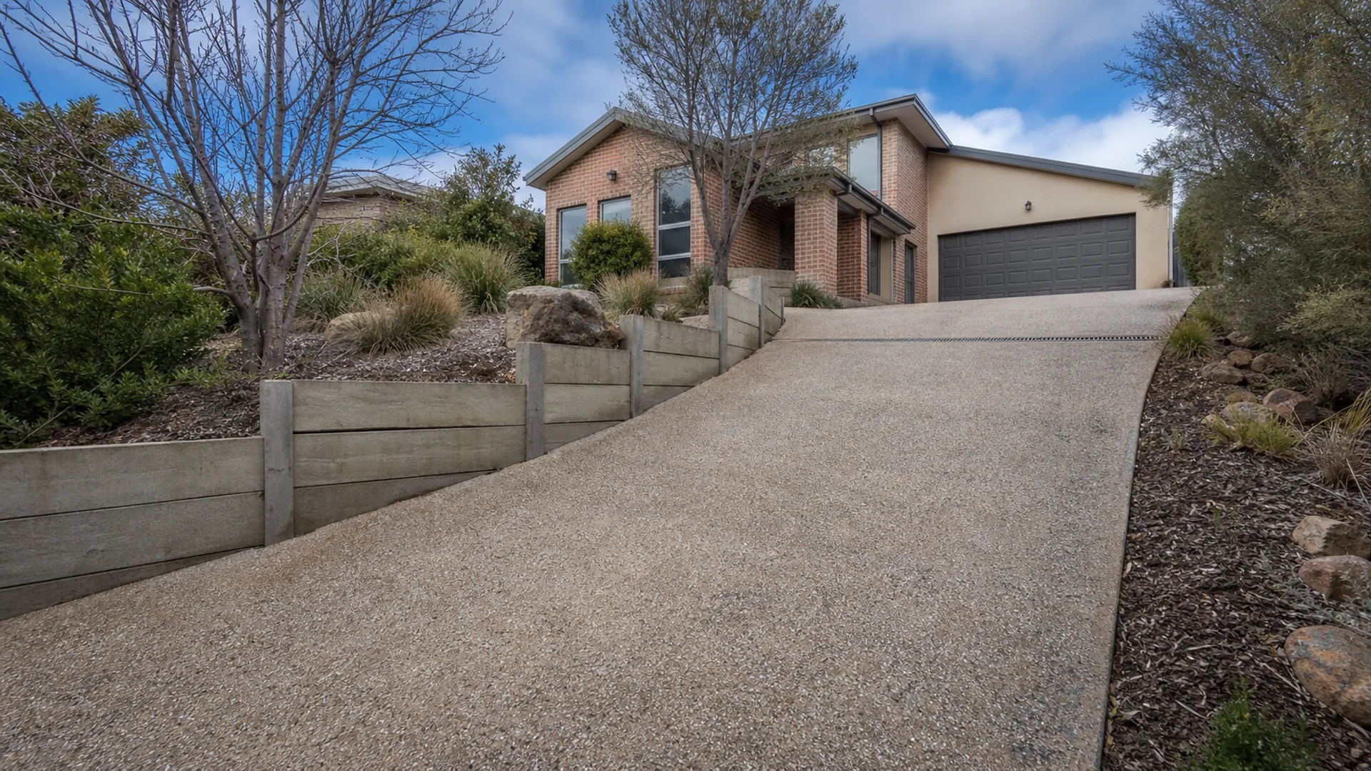 Completed concrete driveway serving Kuluin, Queensland